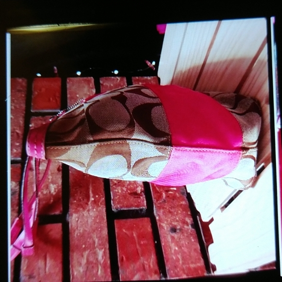 Vintage coach signature striped tote and shoulder bag. - Picture 4 of 10